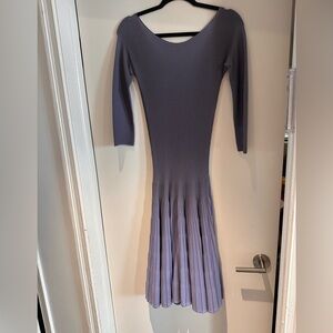 Emporio Armani Purple Ribbed Dress